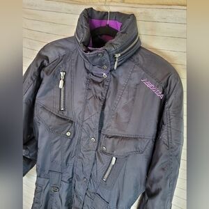 NEVICA NAVY BLUE & PURPLE VINTAGE SKI SNOWSUIT, SZ 12